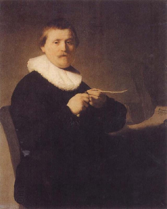 REMBRANDT Harmenszoon van Rijn Young Man Sharpening a Pen oil painting picture